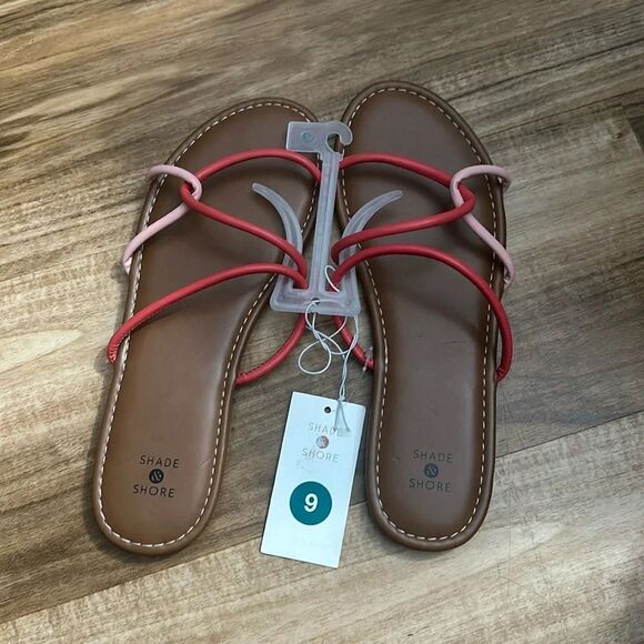Shade &‎ Shore Pink Bali Strappy Sandal Size 9 NWT - Picture 1 of 4